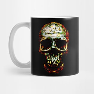 Dark Skull Impression On Wood Mug